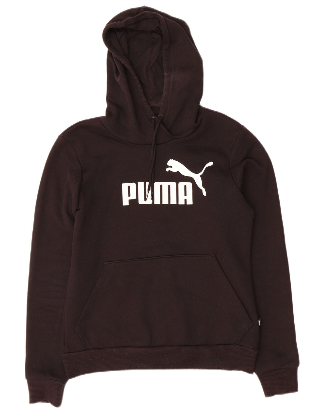 Pulover cu glugă grafic PUMA pentru femei UK 10, poliester negru mic