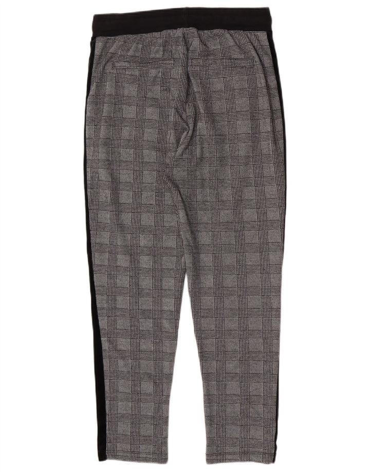 Pantaloni tăiați pentru bărbați Zara, slim, L31 L25, poliester gri Houndstooth