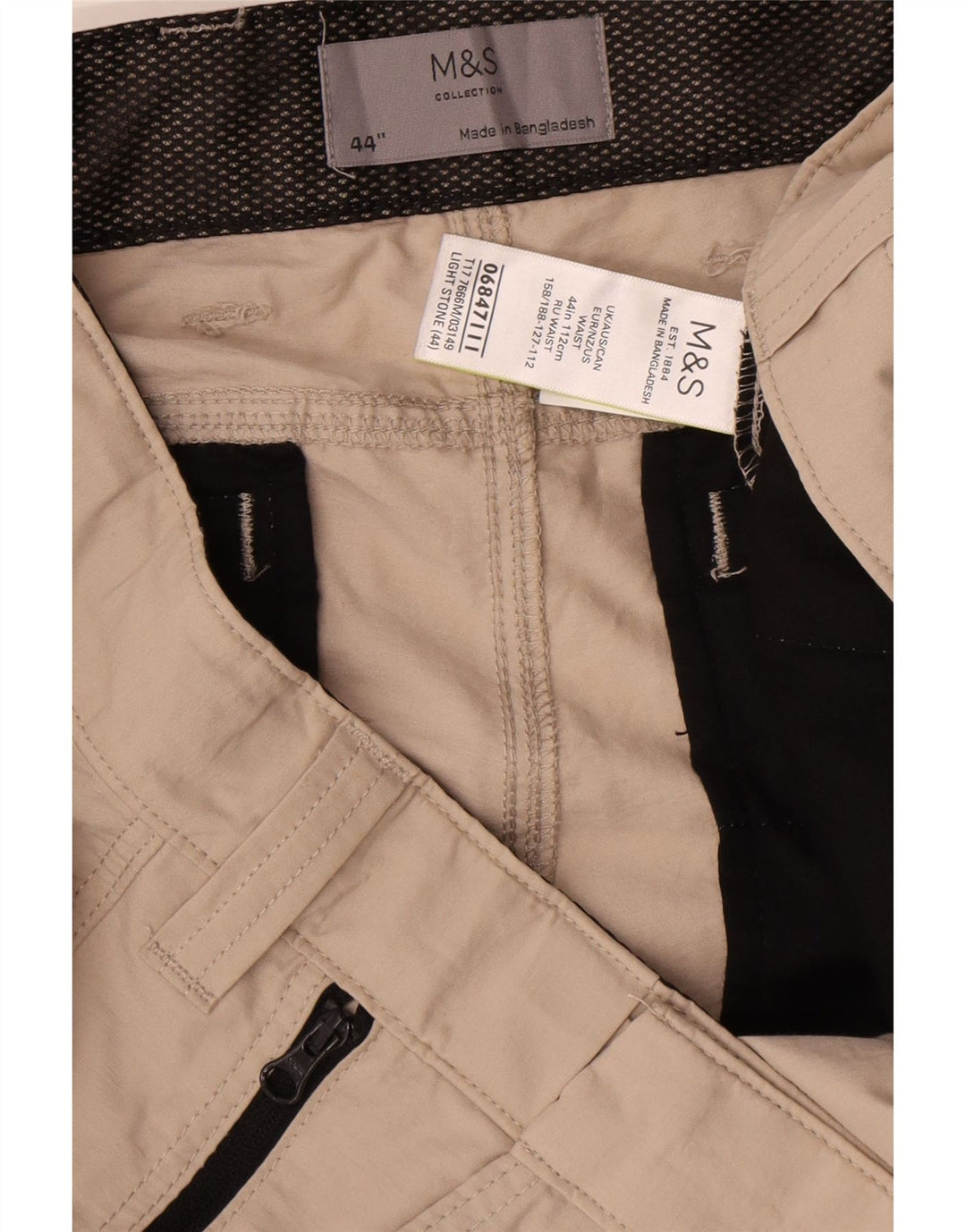 Pantaloni scurți cargo pentru bărbați Marks & Spencer W44 2XL bumbac bej