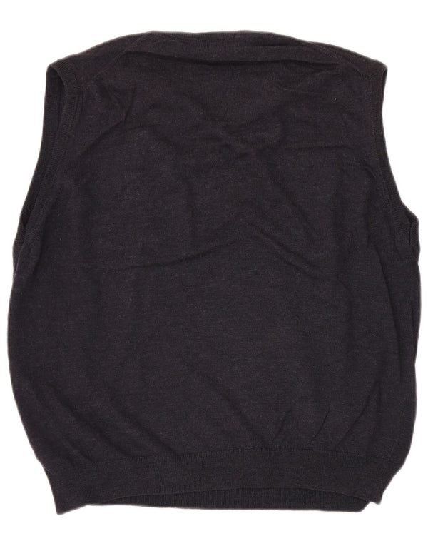 Marks & Spencer Mens Vest Tank Top XL Bleumarin Lână Merinos