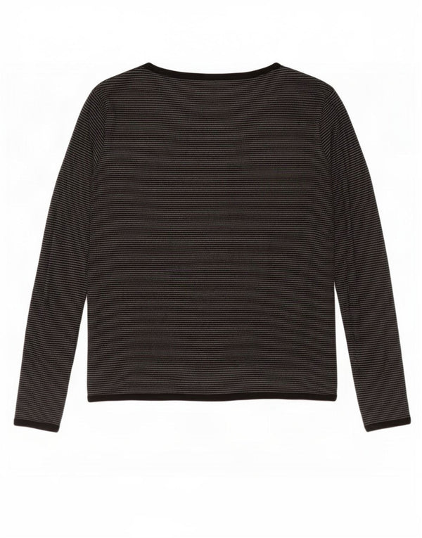 Cardigan pentru femei French Connection Top UK 14 Medium Black Striped Viscose