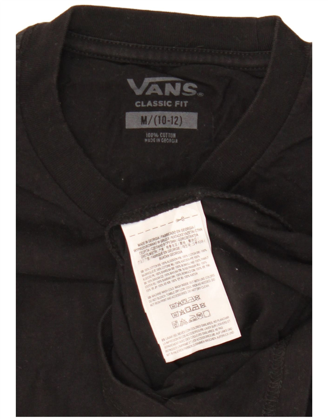 VANS Tricou grafic Classic Fit 10-11 ani Bumbac mediu negru