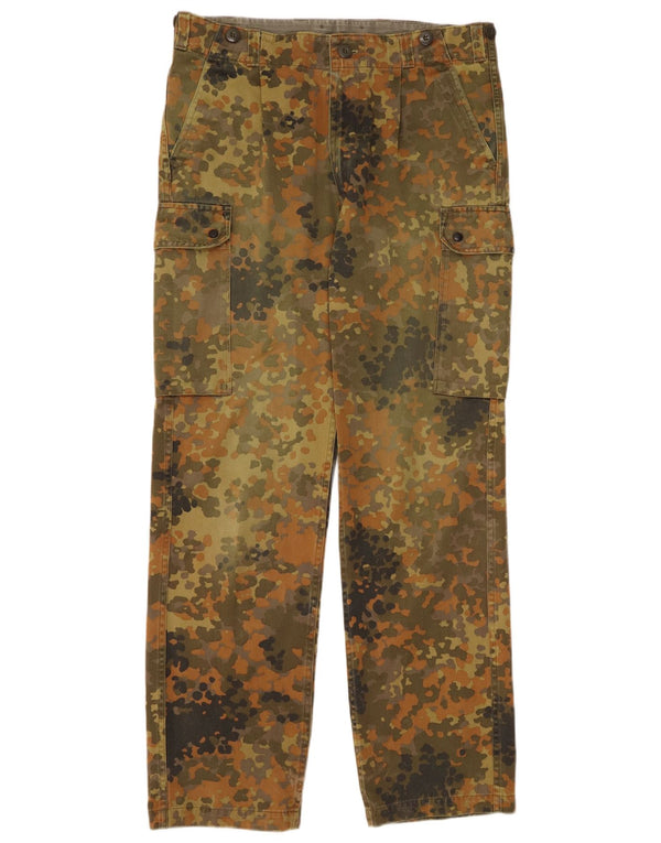 Pantaloni cargo drepți vintage pentru bărbați W34 L32 bumbac camuflaj verde