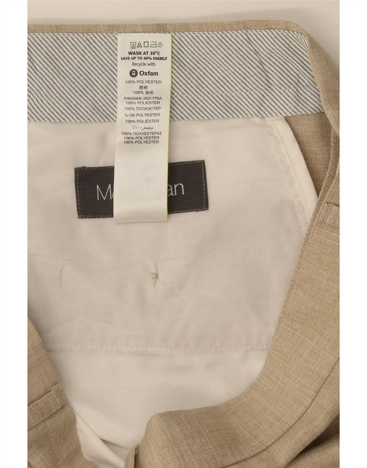 Marks & Spencer Pantaloni drepți pentru bărbați L32 L31 poliester bej