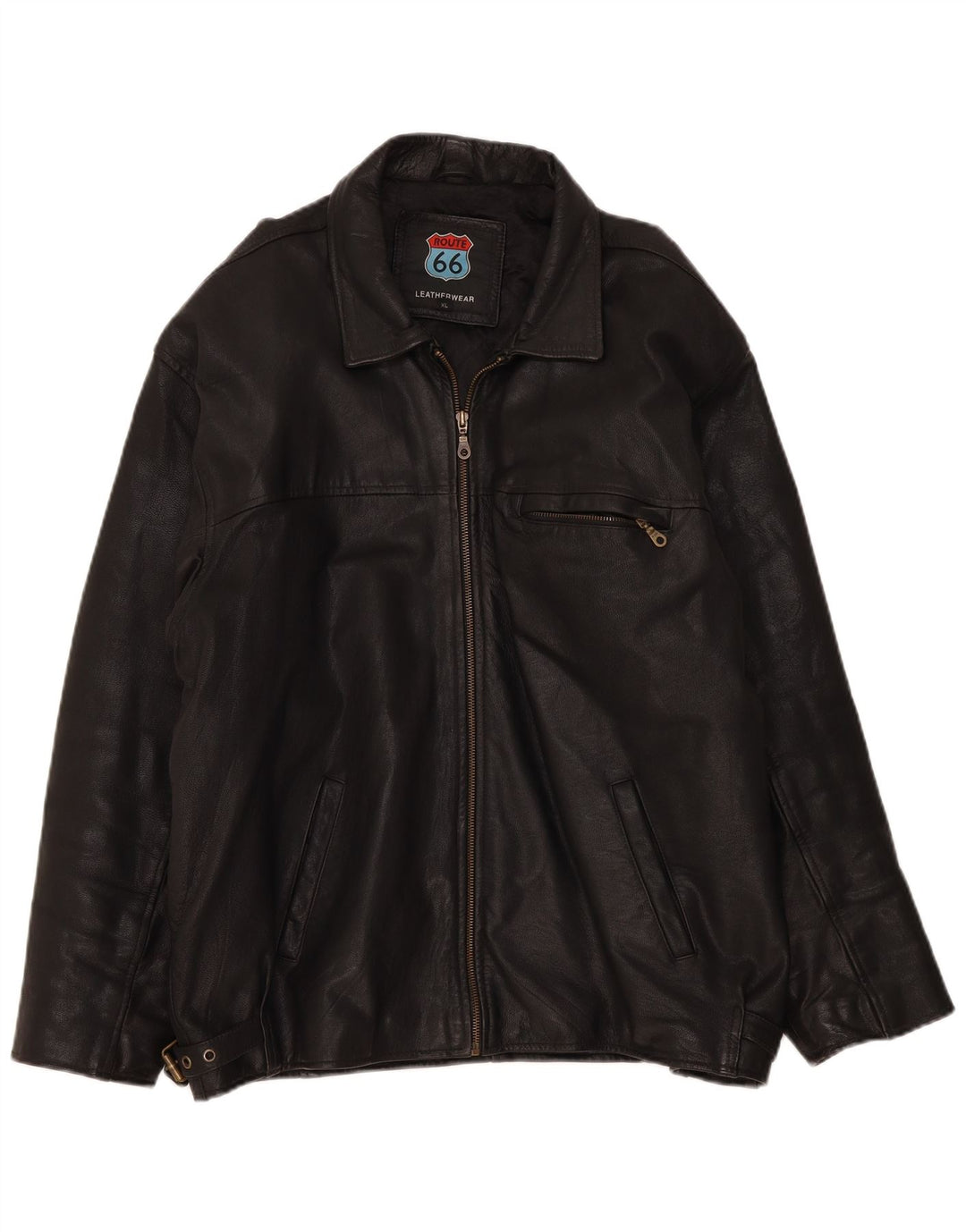 Jachetă de piele pentru bărbați Route 66 UK 42 XL Negru