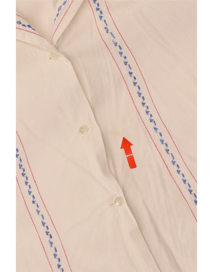 Bluză cămașă pentru femei VINTAGE UK 16 mare cu dungi albe