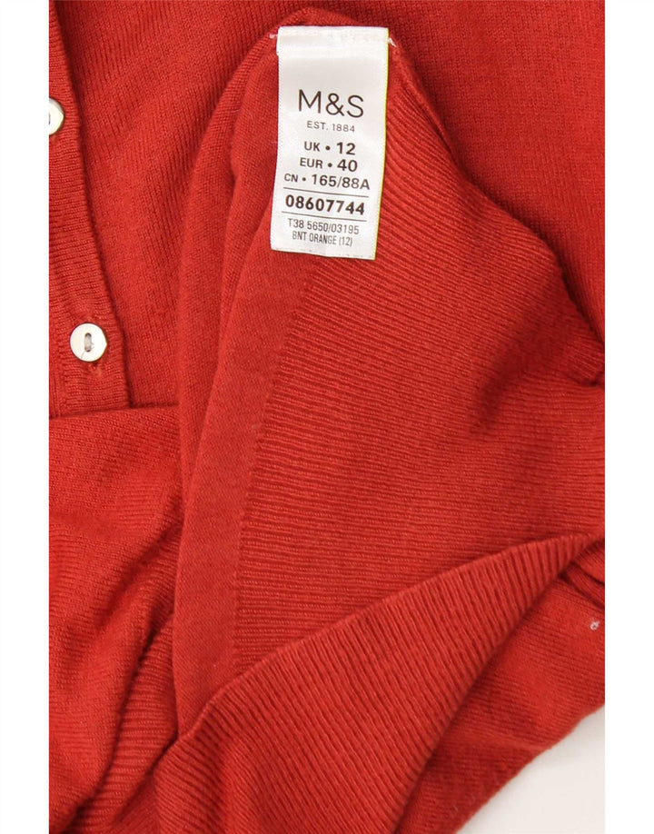 Pulover cardigan pentru femei Marks & Spencer UK 12 Medium Red Viscose