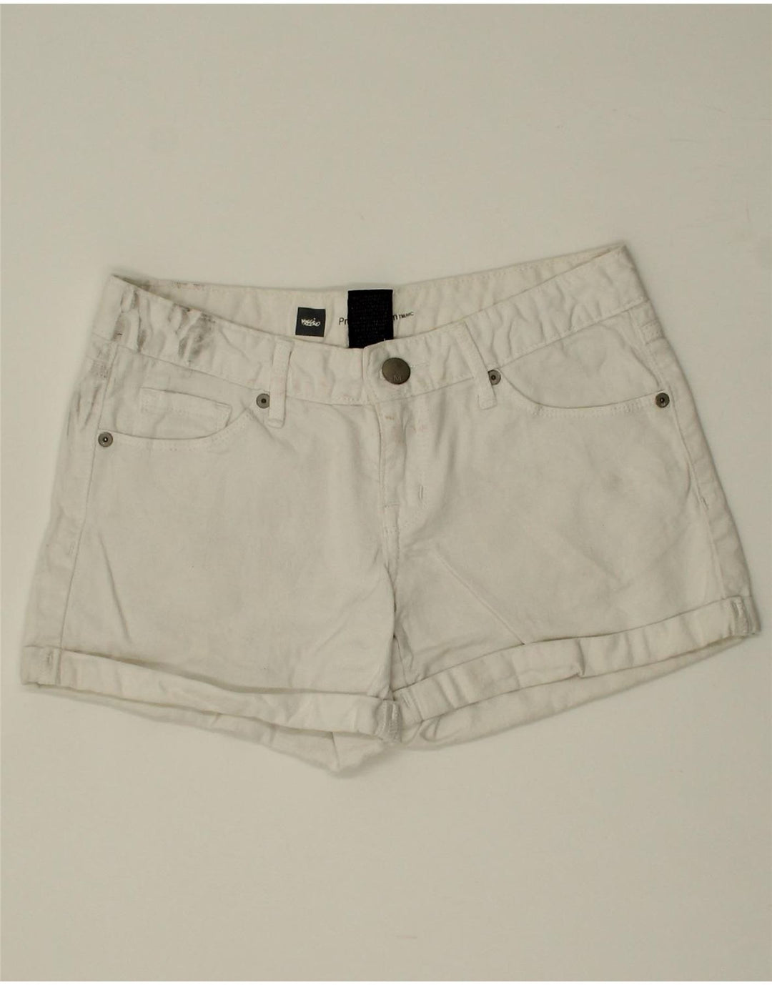 MOSSIMO Womens Denim Shorts US 2 XS W28  White Cotton Vintage Mossimo and Second-Hand Mossimo from Messina Hembry 