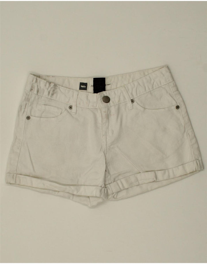 MOSSIMO Womens Denim Shorts US 2 XS W28  White Cotton Vintage Mossimo and Second-Hand Mossimo from Messina Hembry 