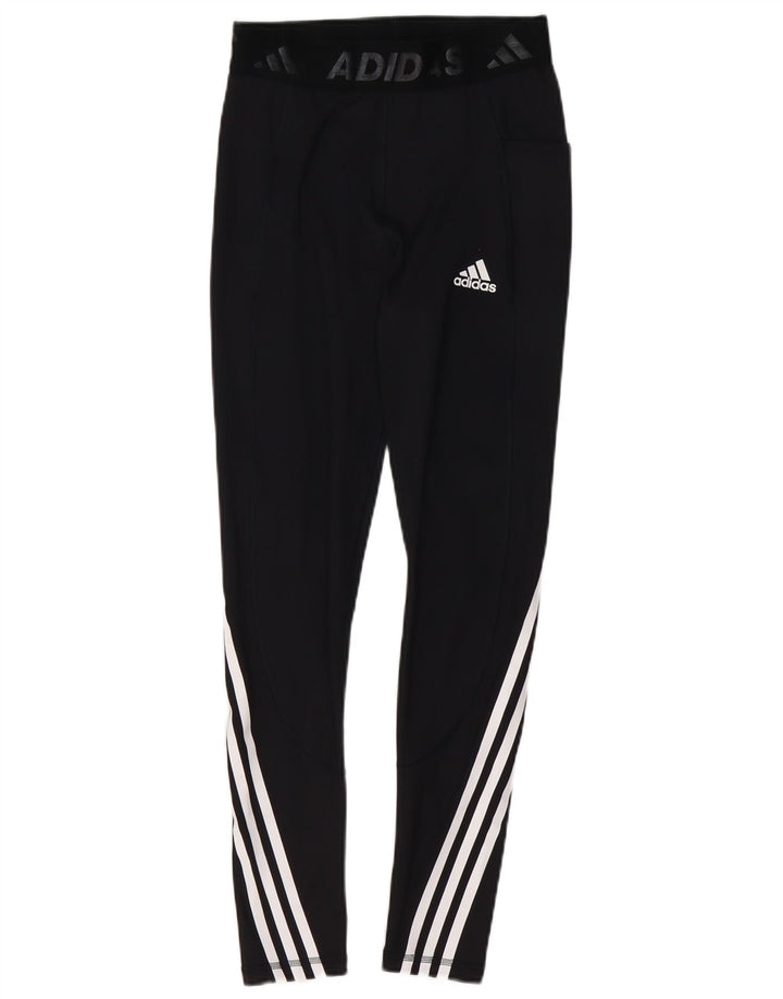 Leggings grafic Adidas pentru femei UK 8 Small Black