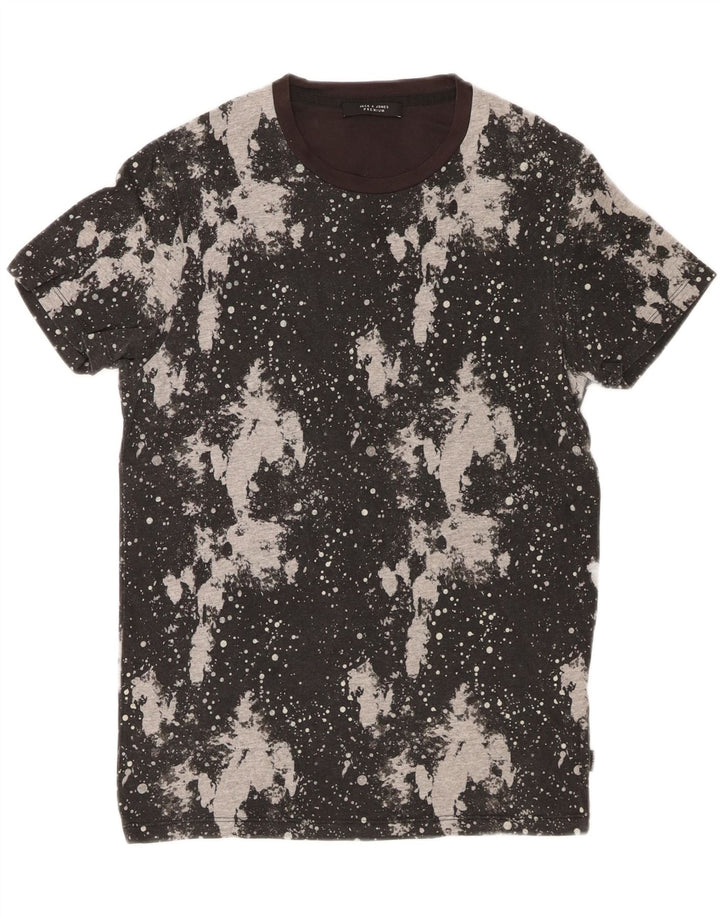 JACK & JONES Mens T-Shirt Top Medium Black Tie Dye Cotton Vintage Jack & Jones and Second-Hand Jack & Jones from Messina Hembry 