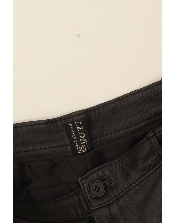 Fusta din piele vintage pentru femei EU 40 Medium W29 Piele neagra