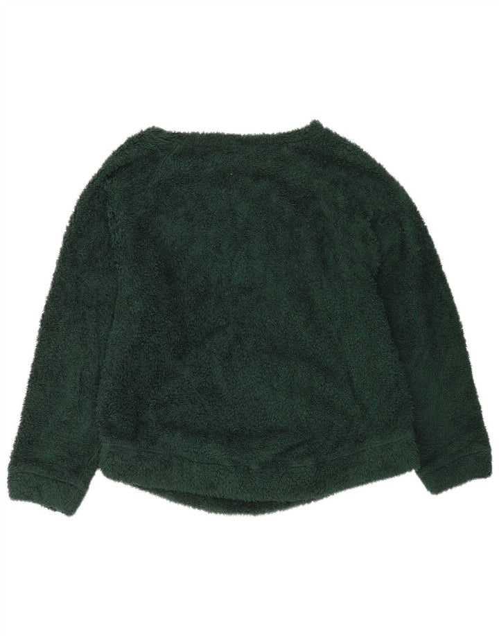 Pulover supradimensionat din lână Benetton UK 10 Poliester verde mic