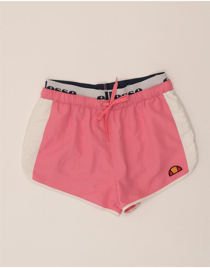 Pantaloni scurți de înot cu grafic pentru femei Ellesse UK 14, mare, roz, color block