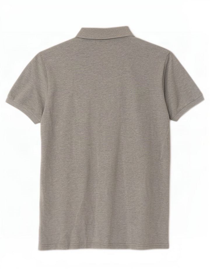 Tricou polo Lyle & Scott pentru bărbați, bumbac cu pete gri mediu