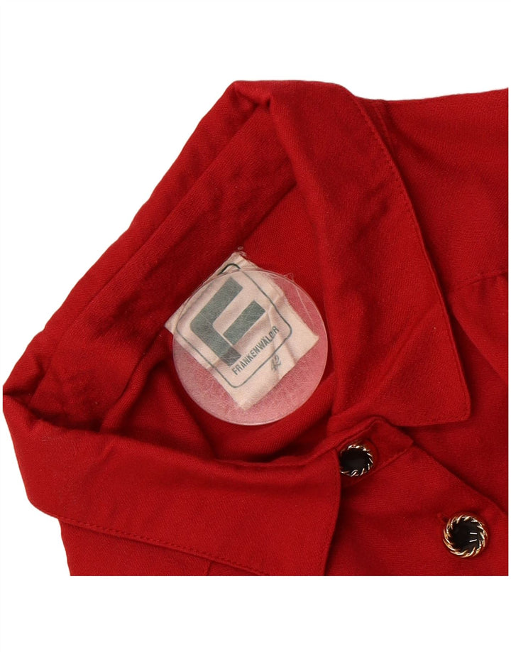 FRANKENWALDER Womens Shirt Blouse EU 42 Large Red Cotton
