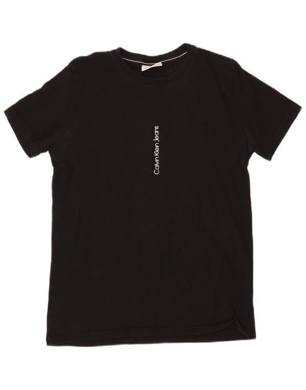 Tricou grafic pentru femei Calvin Klein Jeans Top UK 14 Bumbac mediu negru