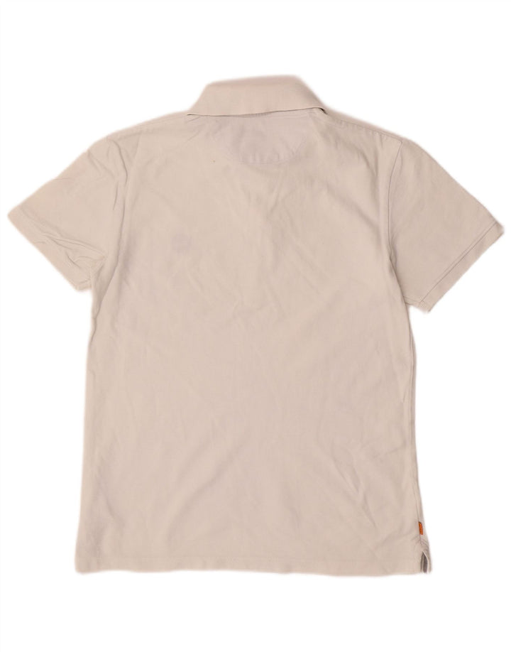 Tricou polo Timberland Slim Fit pentru bărbați, bumbac alb mic