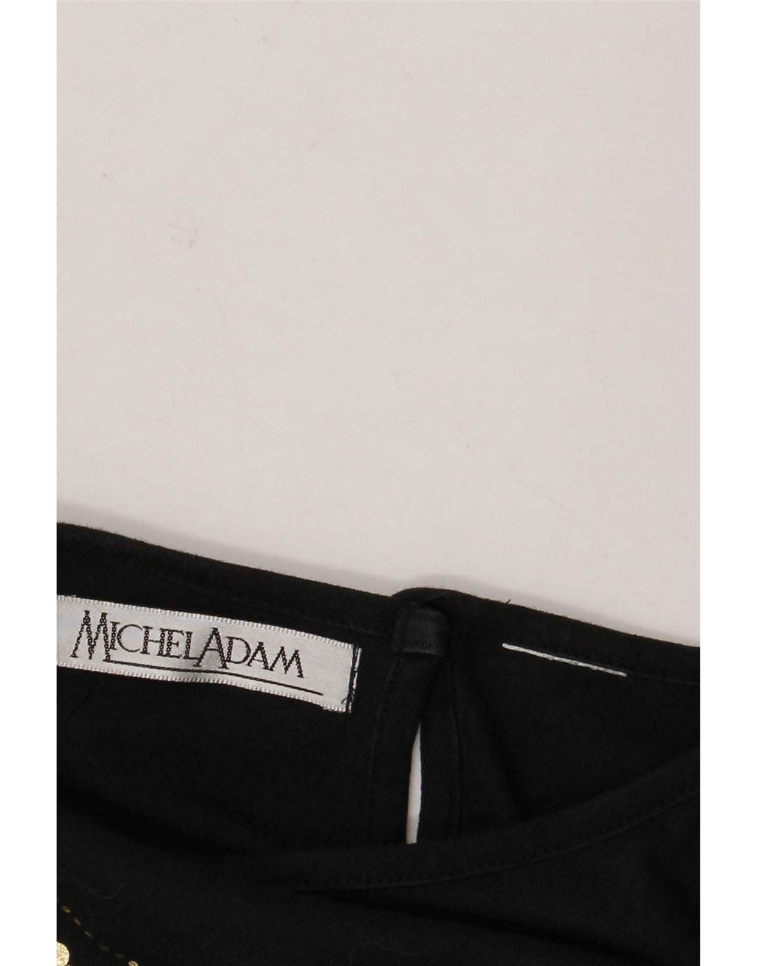 Michel Adam Top pentru femei cu model abstract cu mâneci 3/4 UK 18 XL negru