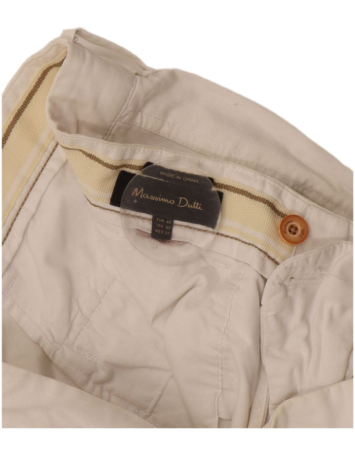 Pantaloni scurți cargo Massimo Dutti pentru bărbați EU 42 Large W32 White