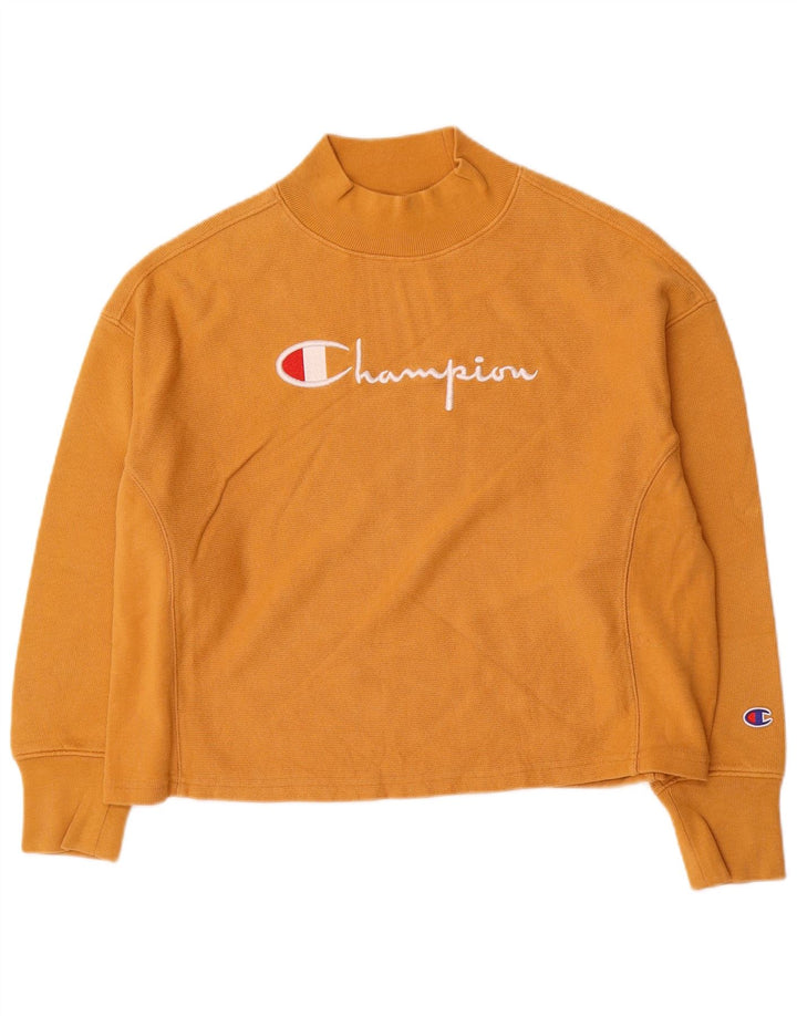 Pulover supradimensionat cu grafic pentru femei Champion UK 10 Small Yellow