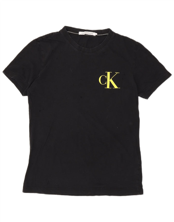 CALVIN KLEIN JEANS Tricou grafic pentru bărbați Top mare negru