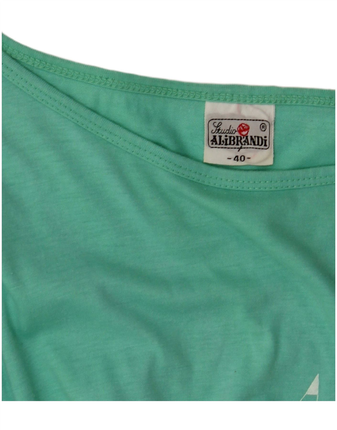 Rochie de bază pentru femei VINTAGE EU 40 Bumbac verde mediu