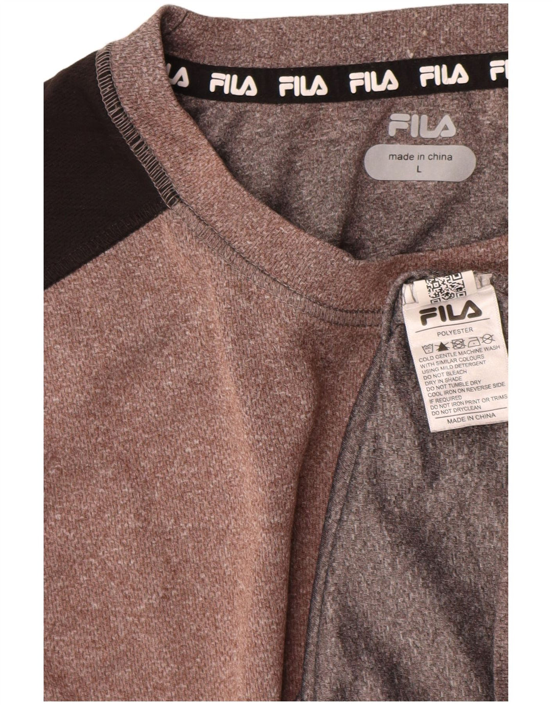 Tricou pentru bărbați Fila Top mare maro poliester color bloc
