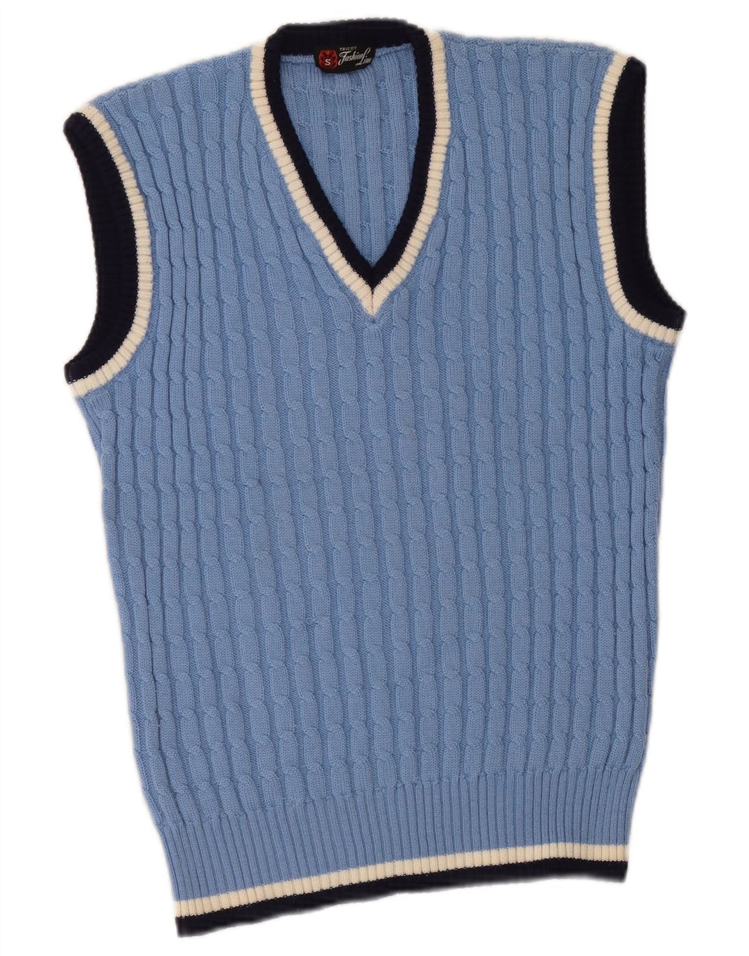 Vestă Vintage pentru bărbați Tank Top Small Blue Striped Classic