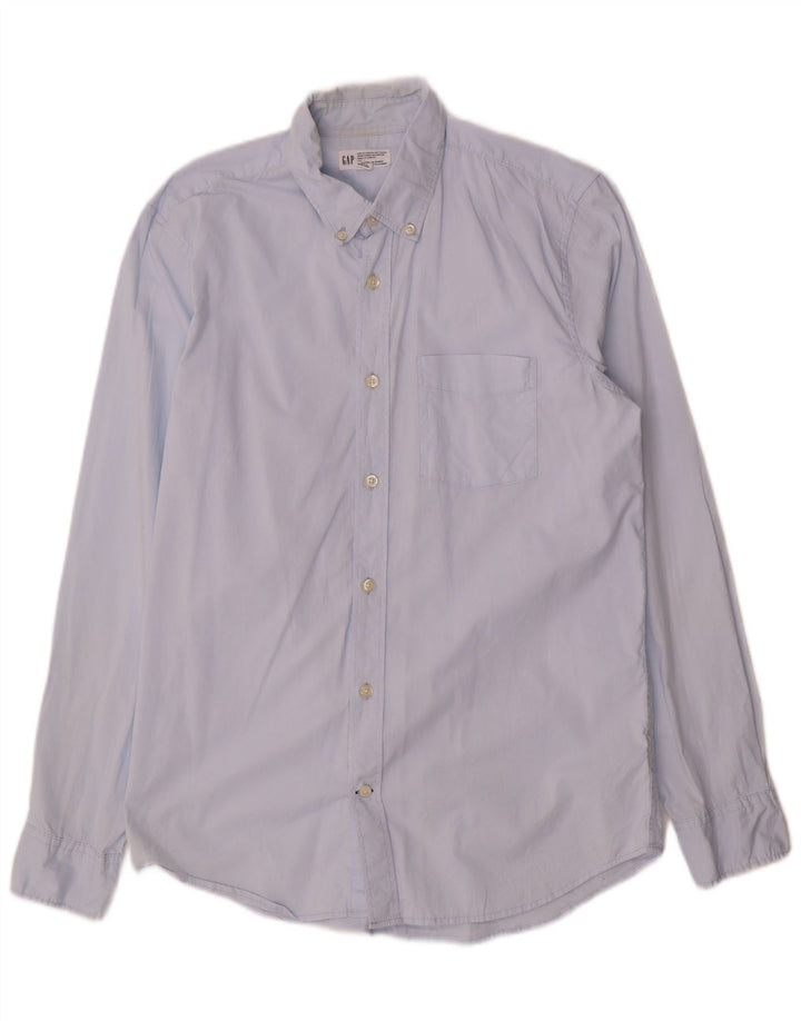 Cămașă pentru bărbați Gap Slim Fit Bumbac albastru mediu