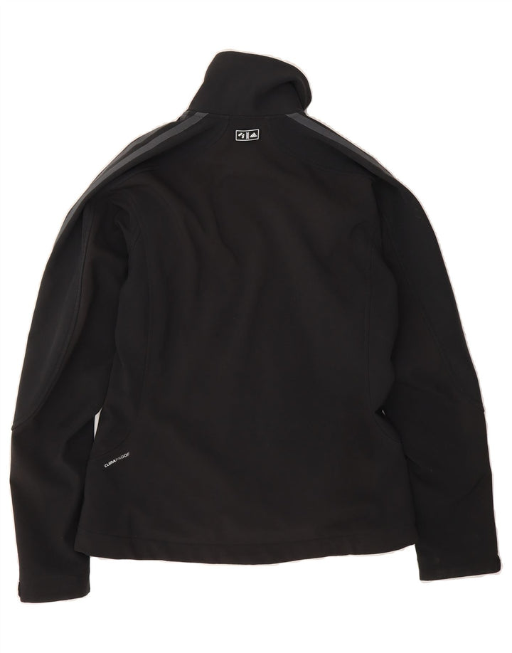 ADIDAS Womens Clima Proof Tracksuit Top Jacket UK 10 Small Black Polyester Vintage Adidas and Second-Hand Adidas from Messina Hembry 