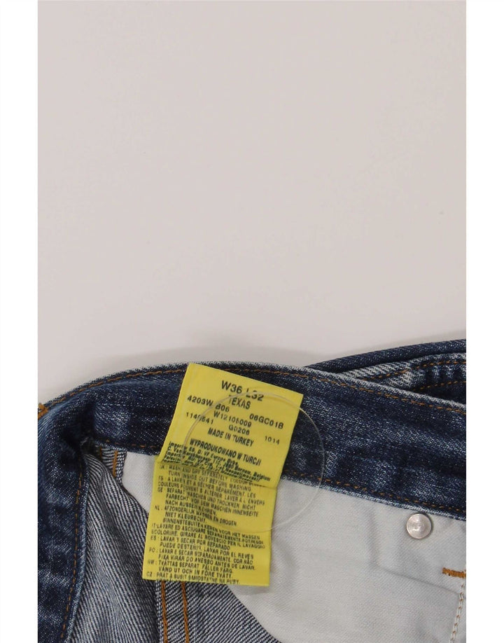 Blugi drepte pentru bărbați Wrangler Texas W36 L32 Bumbac albastru