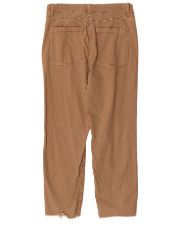 Marks & Spencer Pantaloni tăiați drept pentru femei UK 12 Medium W30 L25 Bej