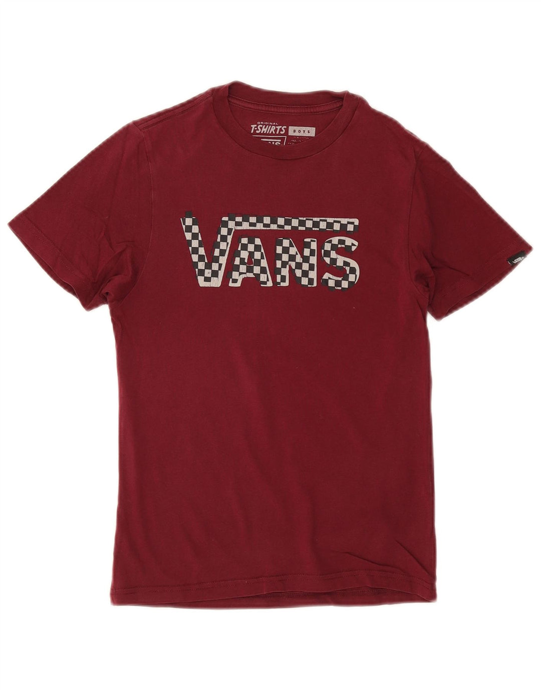 Tricou grafic Vans pentru baieti Top 8-9 ani mic Bordeaux