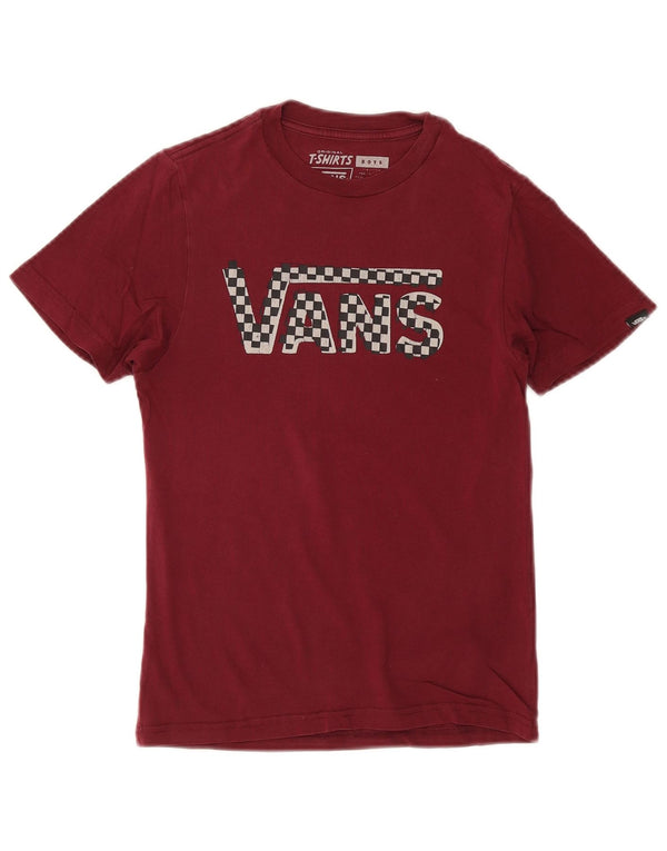 Tricou grafic Vans pentru baieti Top 8-9 ani mic Bordeaux