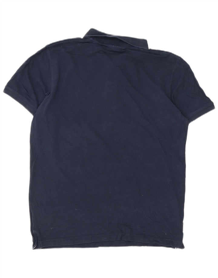 Tricou polo pentru bărbați Gant, bumbac, albastru bleumarin mediu