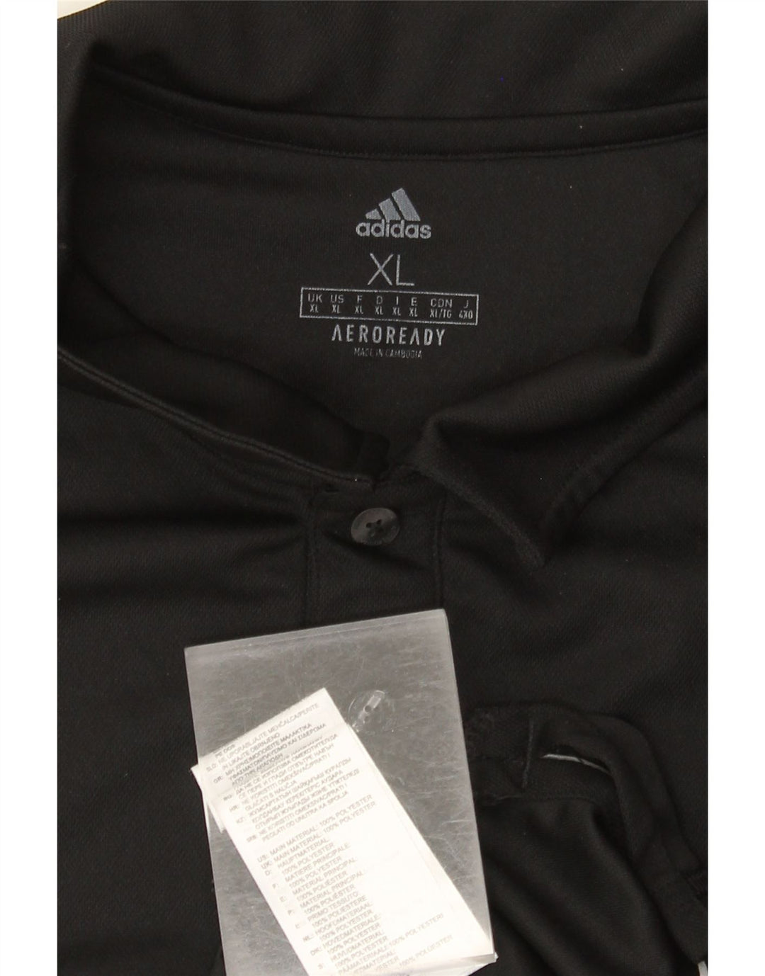 Tricou polo Adidas Aeroready pentru bărbați XL, poliester negru
