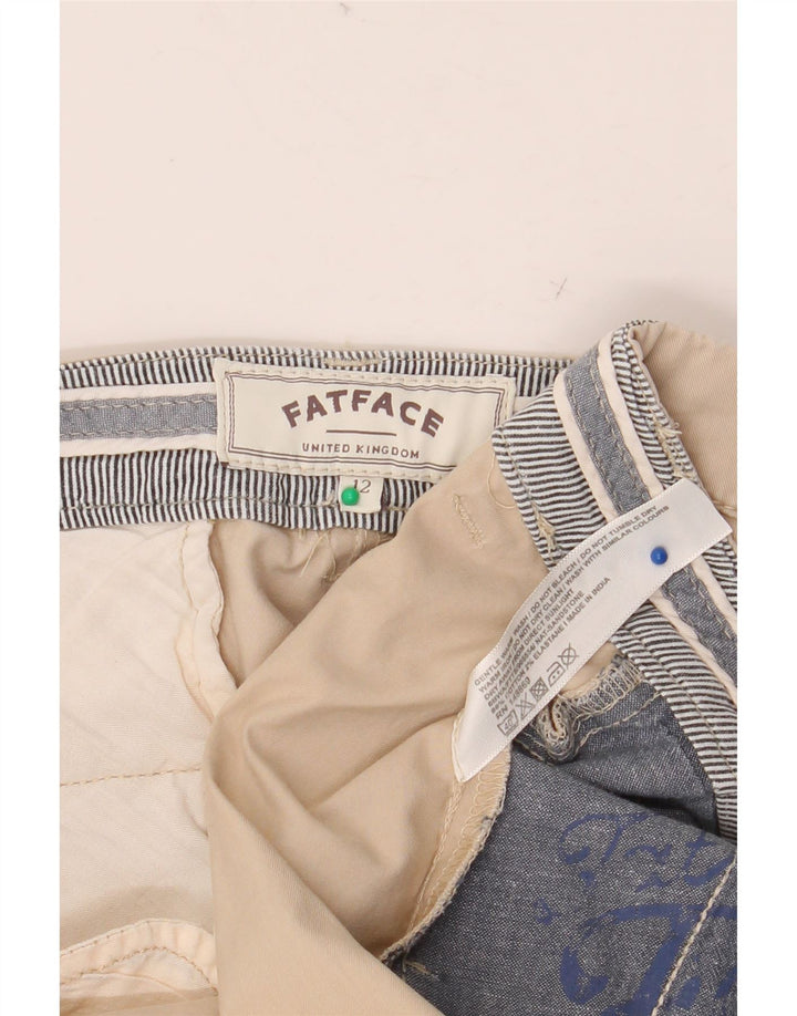 FAT FACE Pantaloni chino pentru femei UK 12 Medium L32 L28 Bej Bumbac