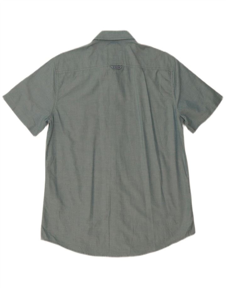 Crew Clothing Cămașă cu mânecă scurtă pentru bărbați, bumbac albastru mediu