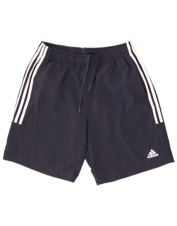 Pantaloni scurți sport Adidas pentru bărbați, poliester mediu bleumarin