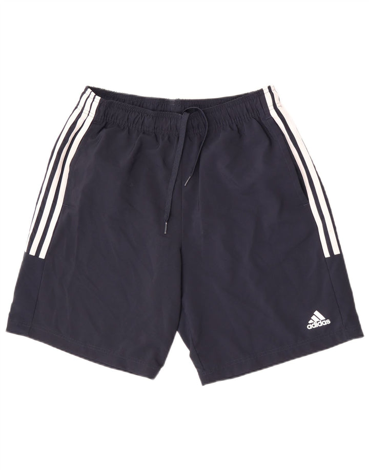 Pantaloni scurți sport Adidas pentru bărbați, poliester mediu bleumarin
