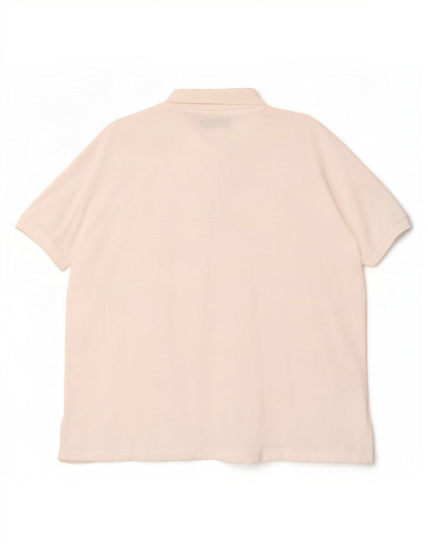Tricou polo Lacoste pentru femei, cu croiala relaxată, UK 14, bumbac alb mediu