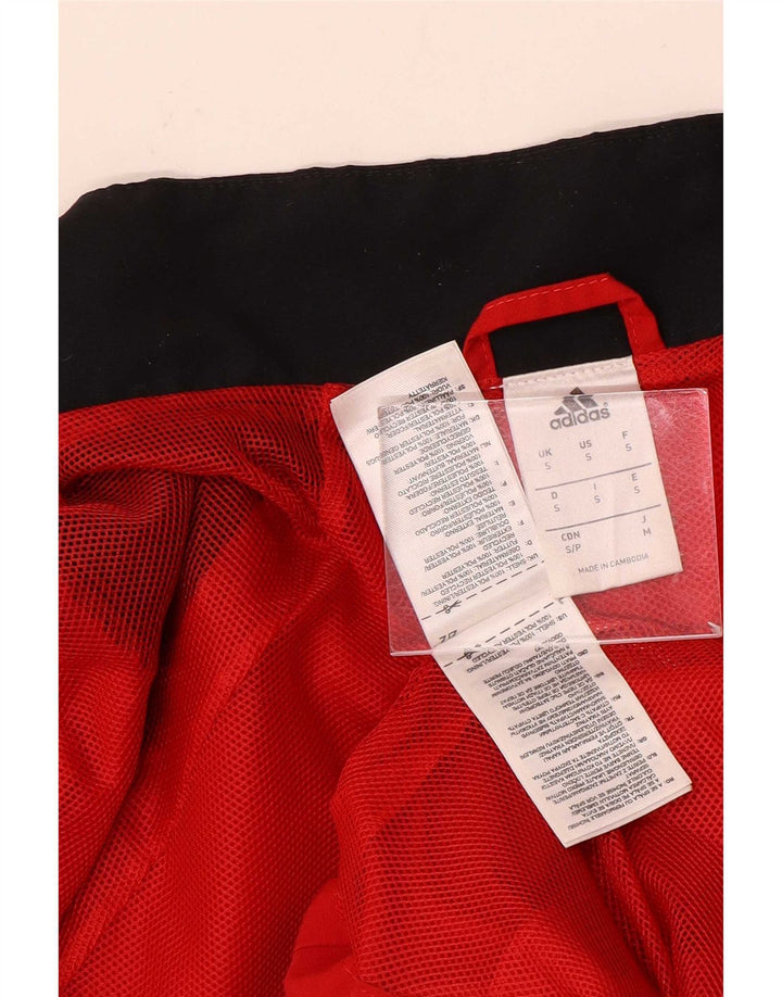 Jachetă de top pentru trening pentru bărbați Adidas, roșu, poliester color bloc