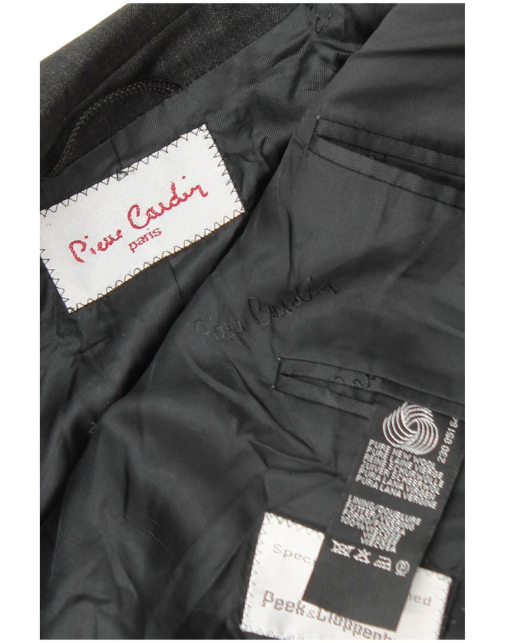 Jachetă Blazer pentru bărbați Pierre Cardin cu 2 nasturi UK 38 Medium Negru Lână nouă