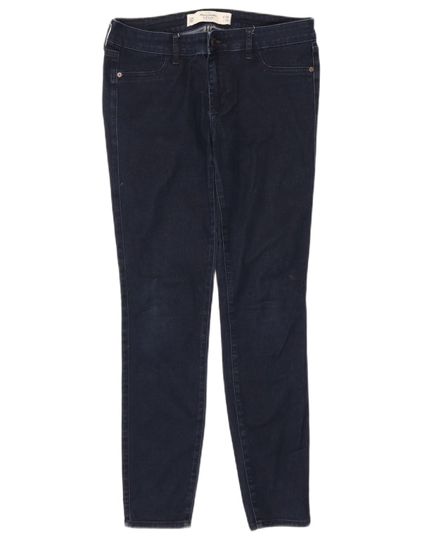 Blugi skinny pentru femei Abercrombie & Fitch US 10 Large W30 L29 Bleumarin