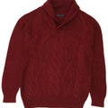 Pulover pentru bărbați Zara cu gât șal mare, acrilic maro