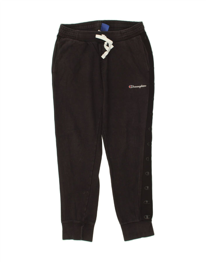CHAMPION Mens Graphic Tracksuit Trousers Joggers Medium  Black Cotton Vintage Champion and Second-Hand Champion from Messina Hembry 
