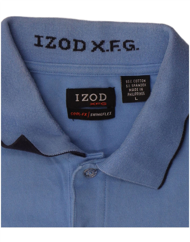 Tricou polo Izod pentru bărbați, mare, albastru, bumbac
