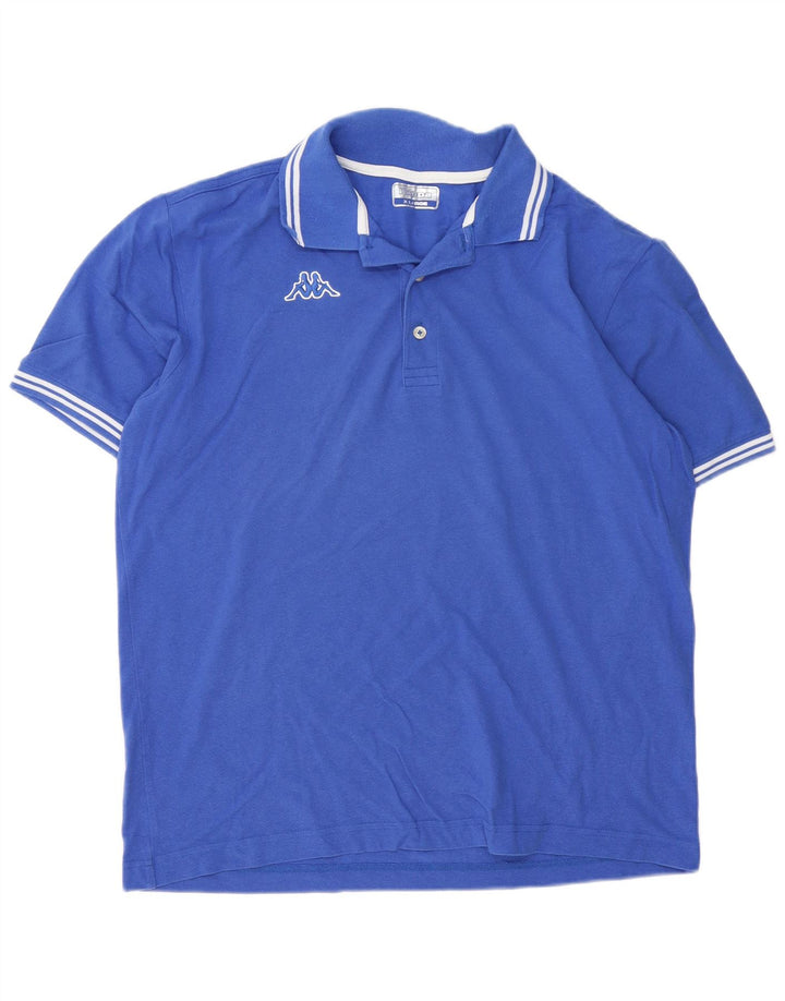Cămașă polo pentru bărbați Kappa XL Bumbac albastru