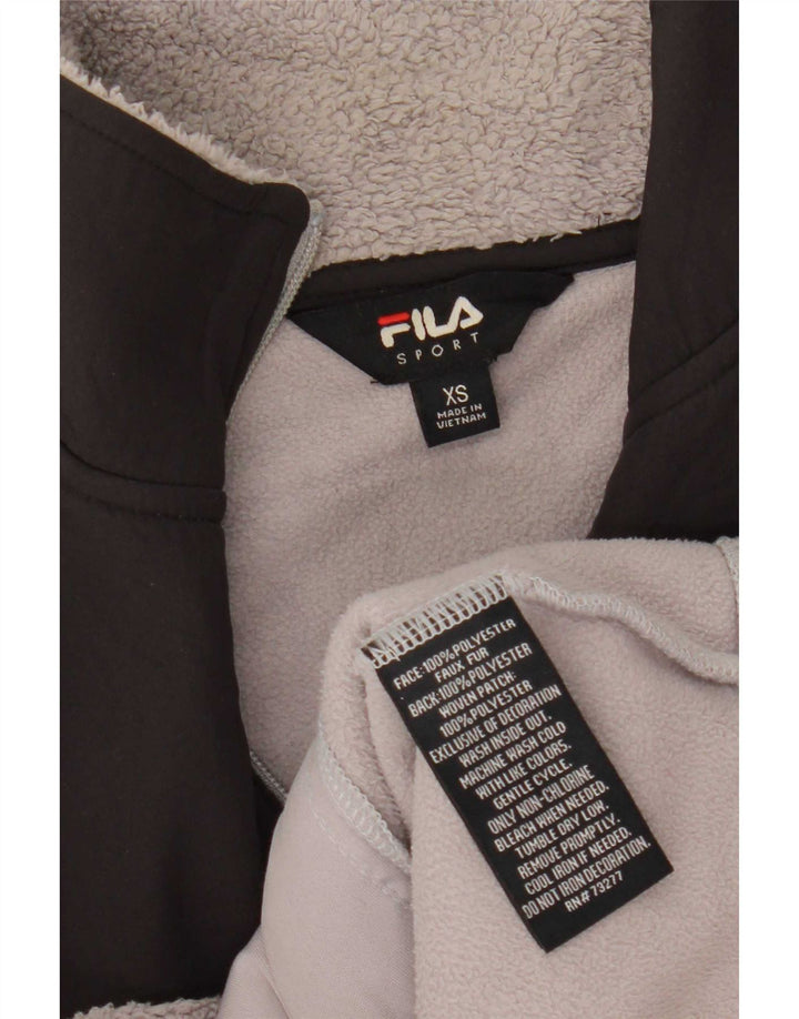 Jachetă fleece pentru femei Fila UK 6 XS gri poliester color bloc